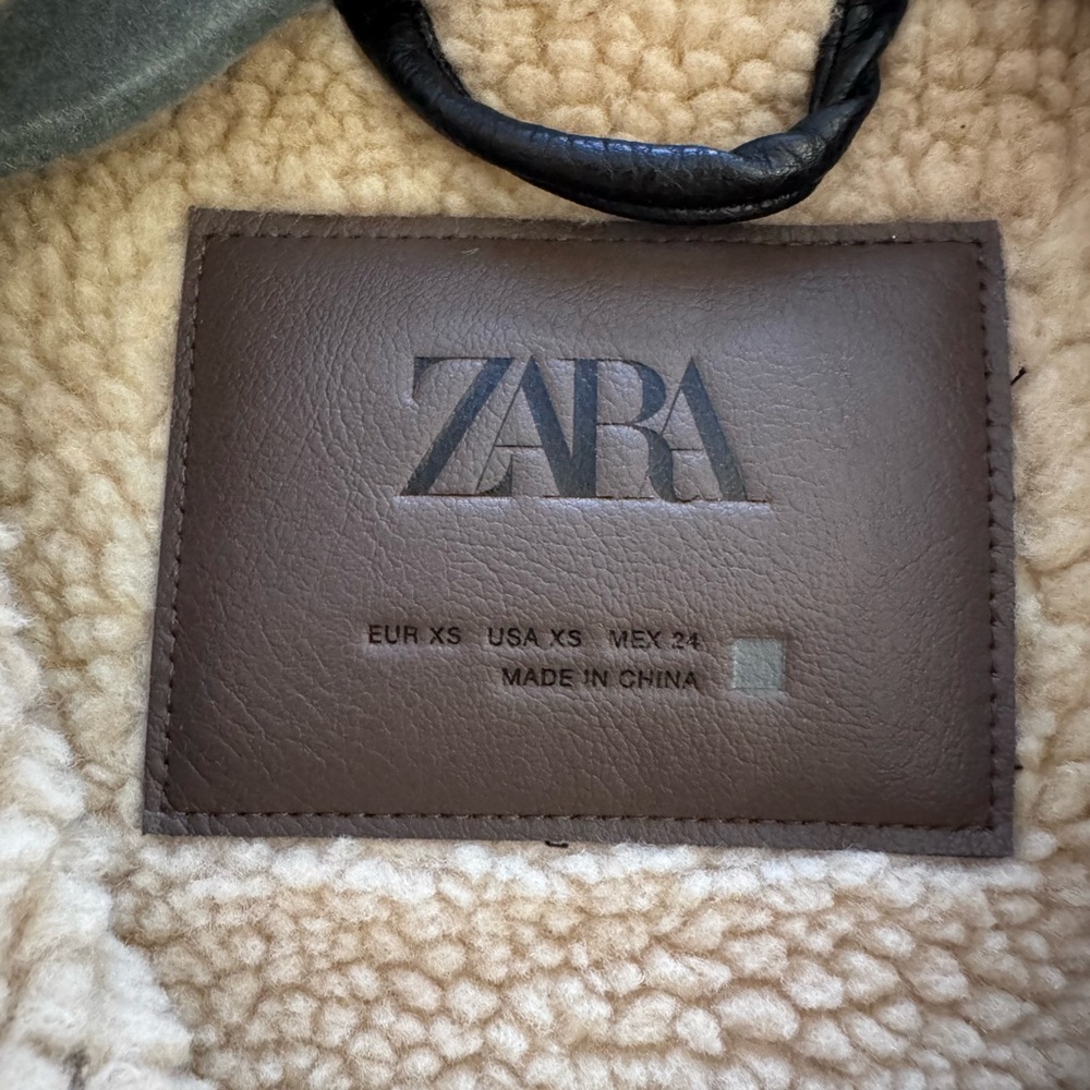 Zara Double Faced Short Shearling Jacket - Picture 8 of 8